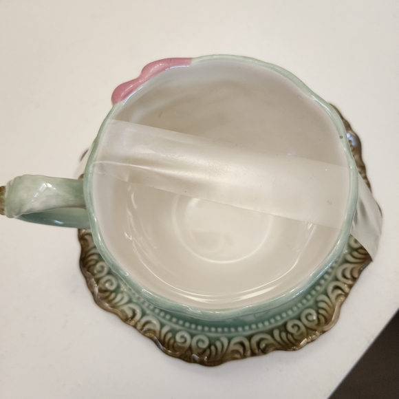 Corner Ruby Botanical Collection Floral 3 Piece Cup&Saucer & Spoon Set ~ New - Picture 9 of 9